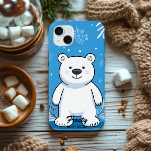 Cool Polar Beer Vibes - Gezellige wintercharme iPhone 15 Mini Hoesje