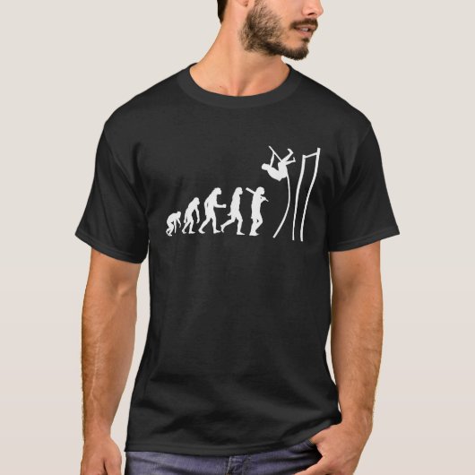 Cool Pole Vault-ontwerp voor mannen met poolvulkan T-shirt (Voorkant)
