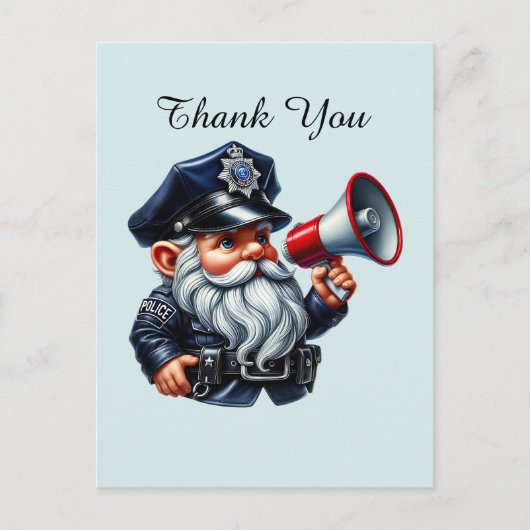 Cool Politie bedankt  Briefkaart (Voorkant)