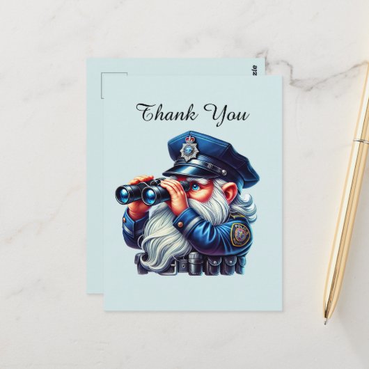 Cool Politie bedankt Briefkaart (Voorkant / Achterkant in situ)