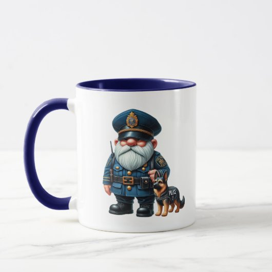Cool politie kabouter voeg monogram toe mok (Links)