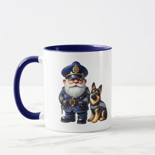 Cool politie kabouter voeg monogram toe mok (Links)