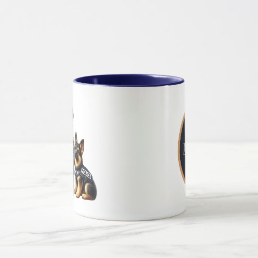 Cool politie kabouter voeg monogram toe mok (Midden)