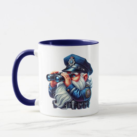 Cool politie kabouter voeg monogram toe mok (Links)