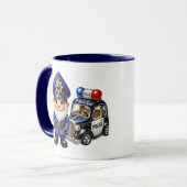 Cool politie kabouter voeg monogram toe mok (Voorkant links)