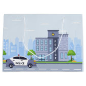 Cool Politiebureau: Grote Gift Bag Groot Cadeauzakje (Voorkant)