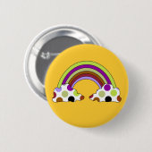 Cool Polka Dot Rainbow Button (Voorkant /achterkant)