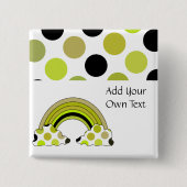 Cool Polka Dot Rainbow Button (Voorkant)