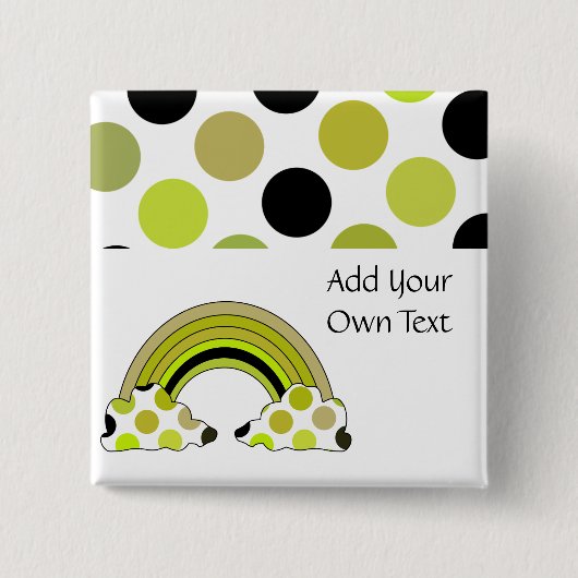 Cool Polka Dot Rainbow Button (Voorkant)