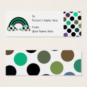 Cool Polka Dot Rainbow Gift Label Mini Visitekaartjes (Voorkant /achterkant)