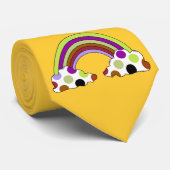 Cool Polka Dot Rainbow Stropdas (Opgerold)