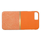 Cool Polka Dots Oranje Pattern iPhone 7 Hoesje (Achterkant (Horizontaal))