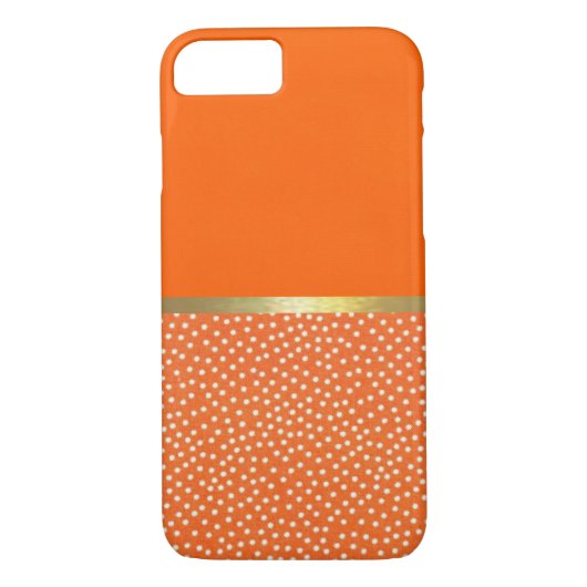 Cool Polka Dots Oranje Pattern iPhone 7 Hoesje (Achterkant)
