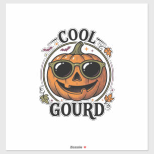 Cool pompoen shirt vintage gegraveerde Halloween z Sticker