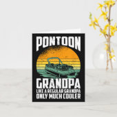 Cool Pontoon Grandpa - Grappige Pontoon Captain Kaart (Gele Bloem)