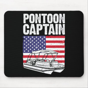 Cool Pontoonbootkapitein Kunst voor mannen Vrouwen Muismat