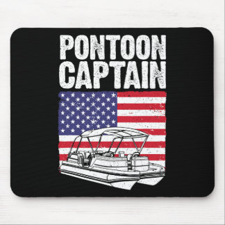 Cool Pontoonbootkapitein Kunst voor mannen Vrouwen Muismat