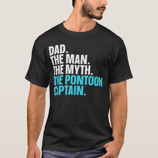 Cool Pontoonbootkunst voor papa Vader Pontoon Kapi T-shirt (Voorkant)