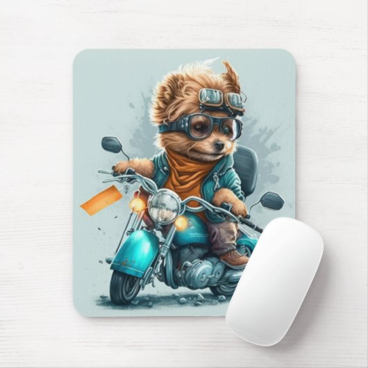 Cool Poodle hond schattige, grappige wandelende ho Muismat (Met muis)