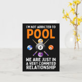 Cool Pool Art Voor Mannen Vrouwen Jongens Biljart Kaart (Gele Bloem)