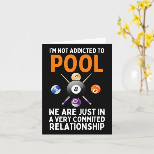 Cool Pool Art Voor Mannen Vrouwen Jongens Biljart  Kaart (Gele Bloem)