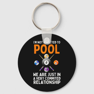 Cool Pool Art Voor Mannen Vrouwen Jongens Biljart Sleutelhanger