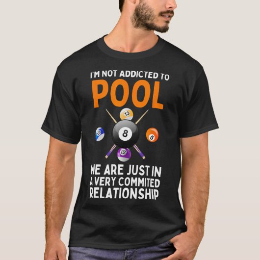 Cool Pool Art Voor Mannen Vrouwen Jongens Biljart  T-shirt (Voorkant)