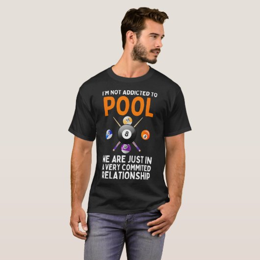 Cool Pool Art Voor Mannen Vrouwen Jongens Biljart  T-shirt (Voorkant volledig)