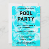 Cool Pool Party Bubbles Verjaardag Kaart (Voorkant)