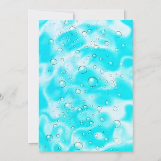 Cool Pool Party Bubbles Verjaardag Kaart (Achterkant)