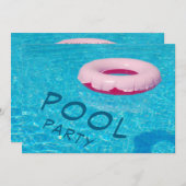 Cool Pool Party Kaart (Voorkant / Achterkant)