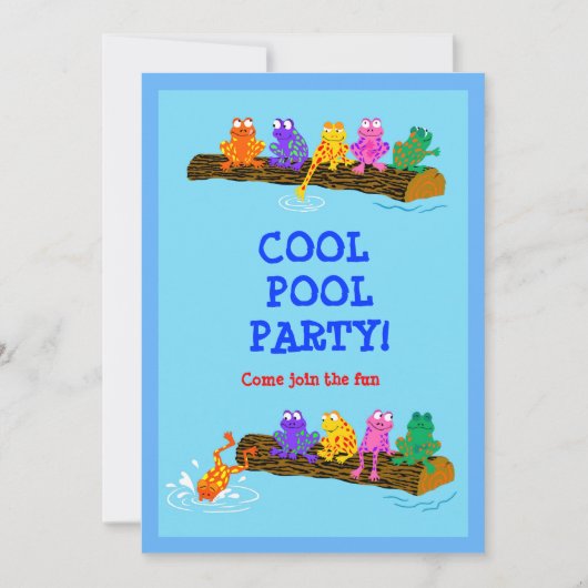 Cool Pool Party. Kaart (Voorkant)