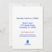 Cool Pool Party. Kaart (Achterkant)