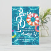 Cool Pool Party Kinderen Verjaardag Kaart (Staand voorkant)