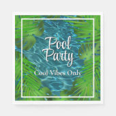 Cool Pool Party palmbladeren Servet (Voorkant)