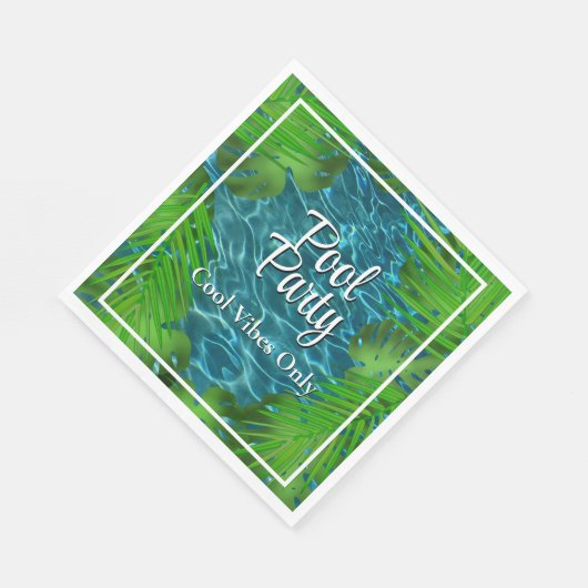 Cool Pool Party palmbladeren Servet (Hoek)