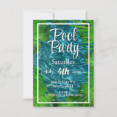 Cool Pool Party palmenbladeren Kaart (Voorkant)