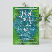 Cool Pool Party palmenbladeren Kaart (Staand voorkant)