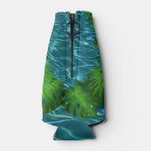 Cool Pool Party vibes palmbladeren Flesjeskoeler (Achterkant)