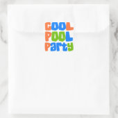 Cool Pool Party Vierkante Sticker (Tas)