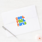 Cool Pool Party Vierkante Sticker (Envelop)