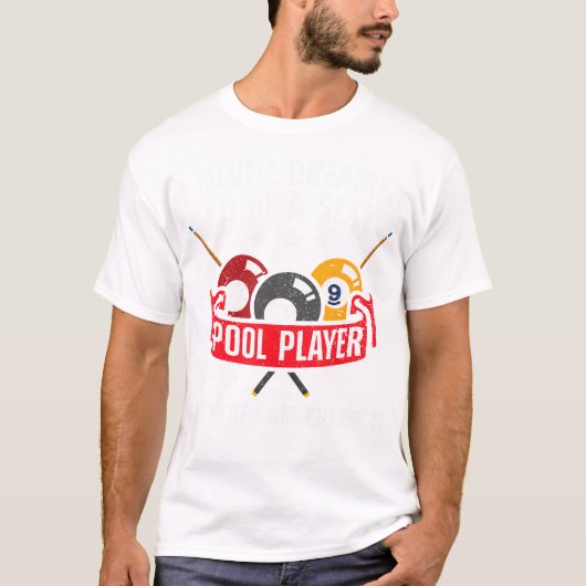 Cool Pool Player Design voor Mannen Vrouwen Zwemba T-shirt (Voorkant)