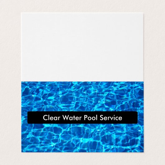 Cool Pool-service Visitekaartje (Buitenkant ongevouwen)
