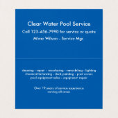 Cool Pool-service Visitekaartje (Binnenkant ongevouwen)