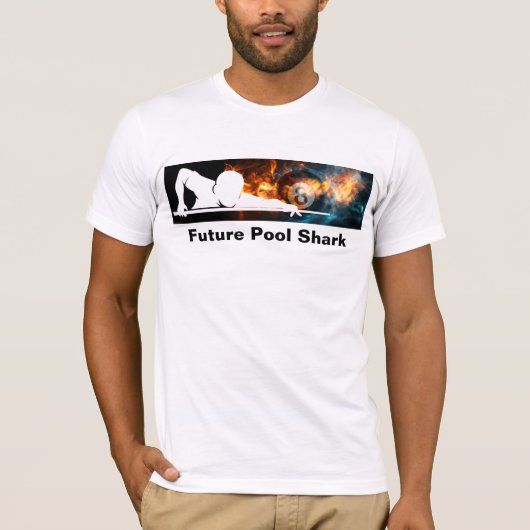 Cool Pool Shark 8 Ball Biljart Tshirt (Voorkant)