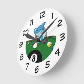 Cool Pool Shark Man Cave Wall Clocks Ronde Klok (Hoek)