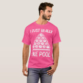 Cool Pool Speler biljart liefhebbers T-shirt (Voorkant volledig)