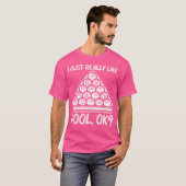 Cool Pool Speler biljart liefhebbers T-shirt (Voorkant volledig)