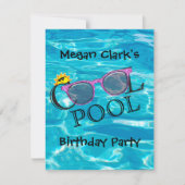 Cool Pool verjaardagsfeestje Kaart (Voorkant)