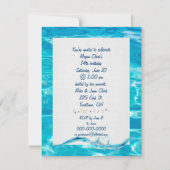 Cool Pool verjaardagsfeestje Kaart (Achterkant)